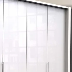 Schlafzimmer Kombi-Kleiderschrank in Weiß - Dolienca