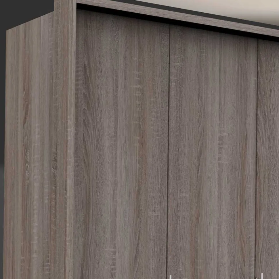 Schlafzimmer Kombischrank in Eiche dunkel - Crenba