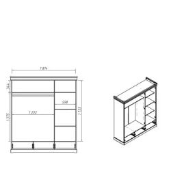 Schlafzimmer Kombischrank in Weiß - Presto