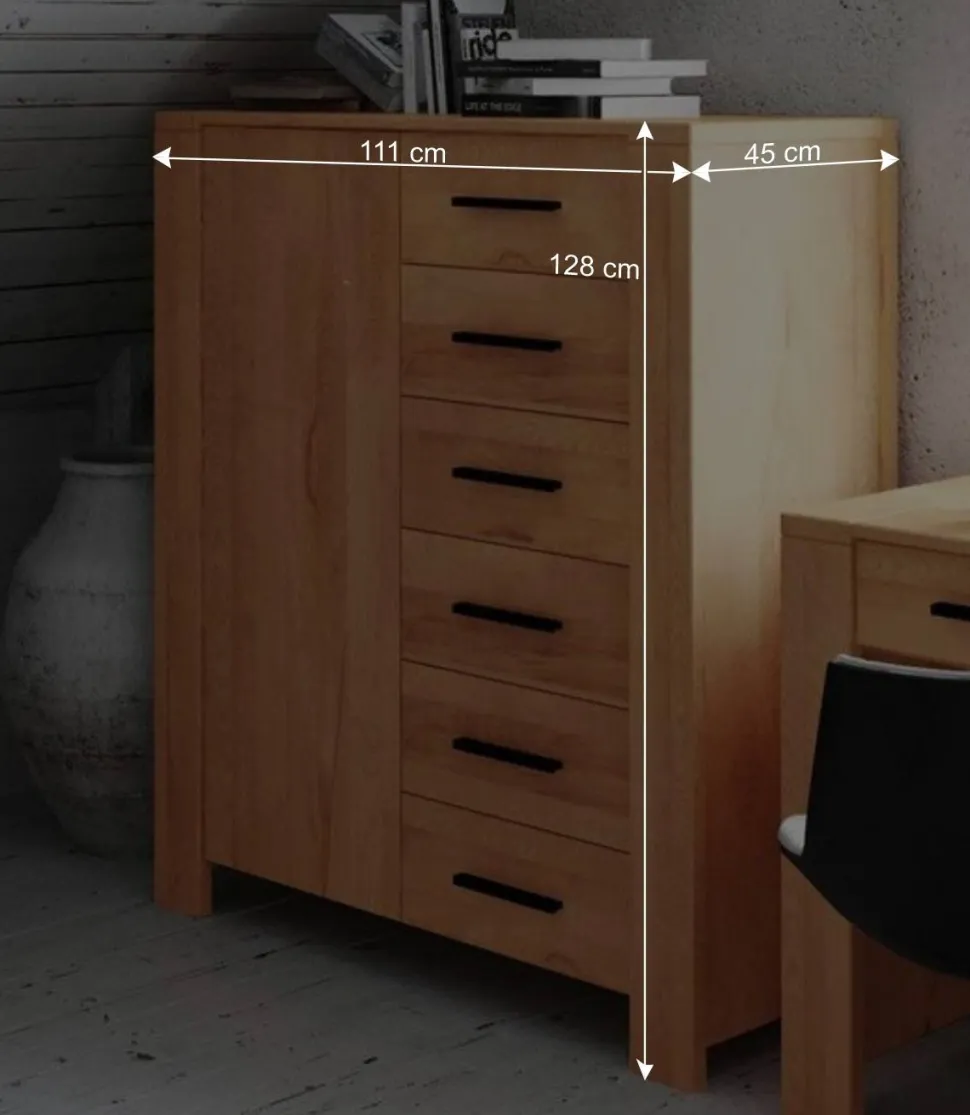 Schlafzimmer Kommode Mosniak mit Tür und Schubladen