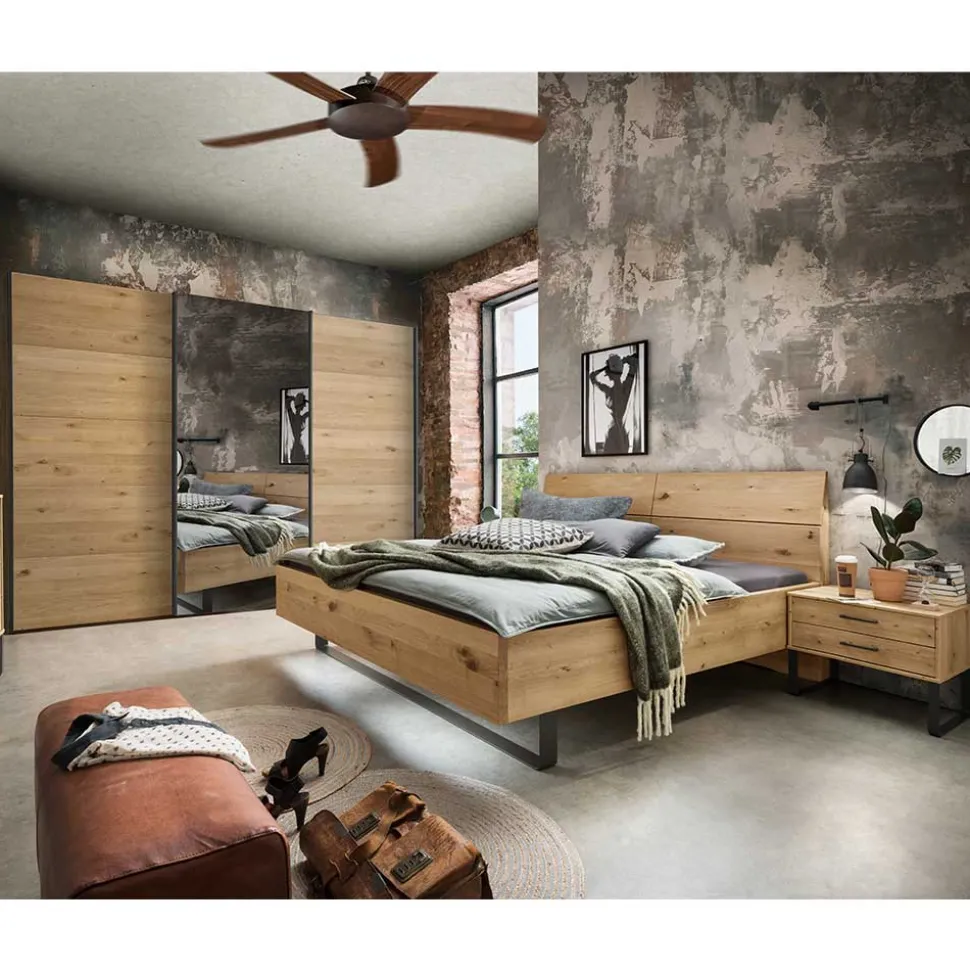 Schlafzimmer Möbel im Loft Stil - Siestago (vierteilig)
