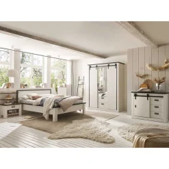 Schlafzimmer Möbel komplett in Weiß - Tramos (vierteilig)