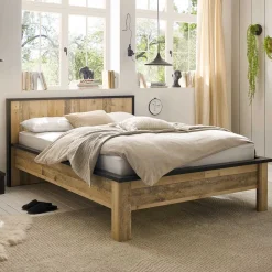 Schlafzimmer mit 140x200 Bett Set - Naiavio (fünfteilig)