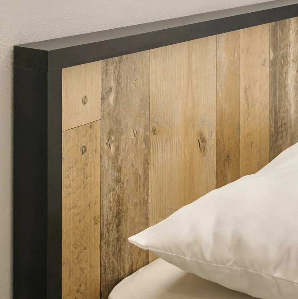 Schlafzimmer mit 140x200 Bett Set - Naiavio (fünfteilig)