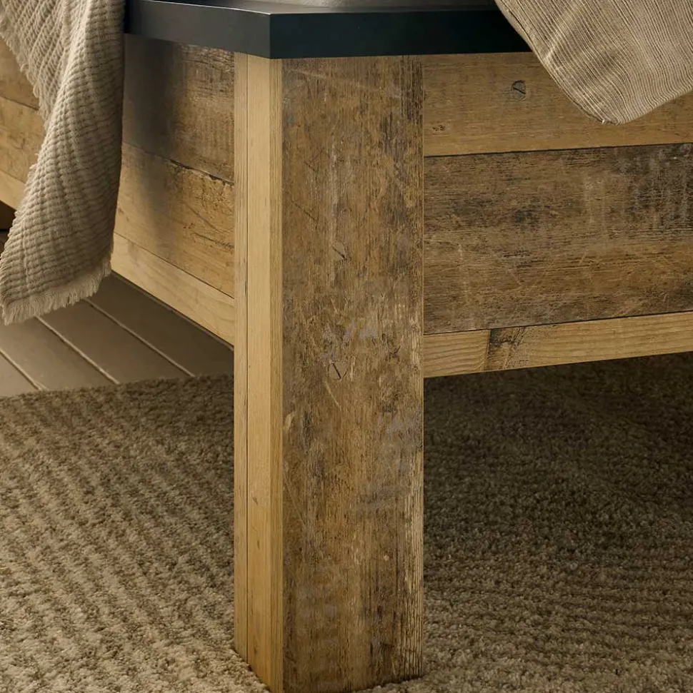 Schlafzimmer mit 140x200 Bett Set - Naiavio (fünfteilig)