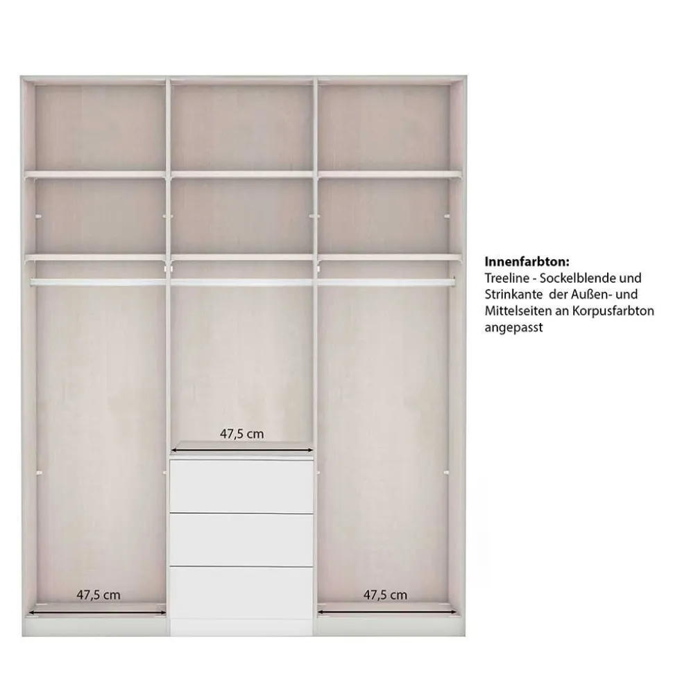 Schlafzimmer Schrank in Dunkelgrau - Mataram