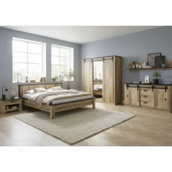 Schlafzimmer Set in Altholz Optik - Naiavio (sechsteilig)