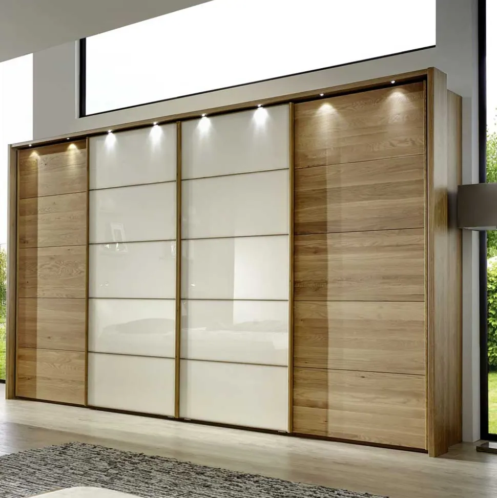 Schlafzimmer Set Waruna mit Eiche Massivholz (vierteilig)