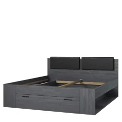 Schlafzimmereinrichtung in Eiche Grau - Carika (vierteilig)