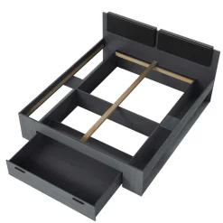 Schlafzimmereinrichtung in Eiche Grau - Carika (vierteilig)