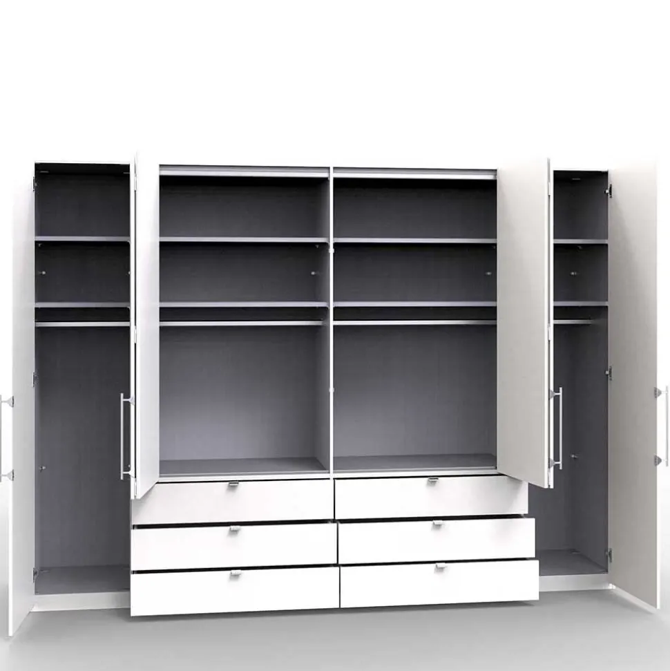 Schlafzimmerkleiderschrank mit sechs Schubladen - Rativian