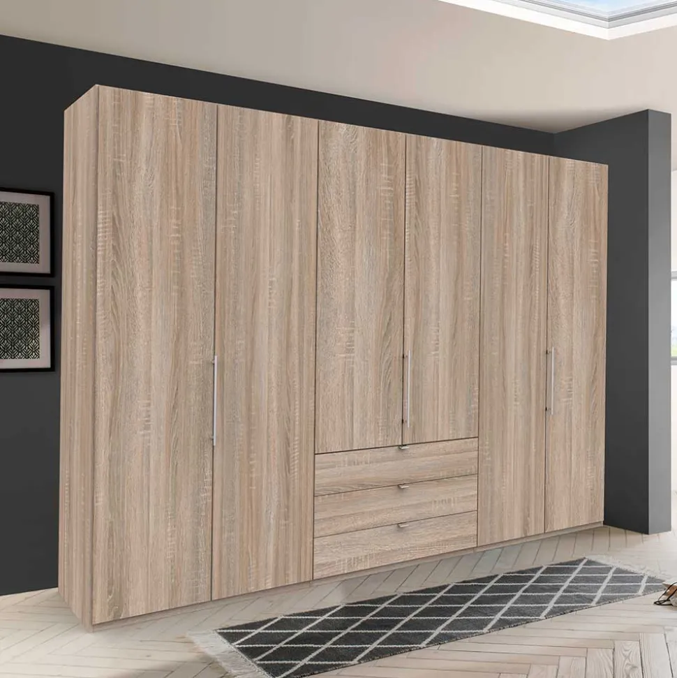 Schlafzimmerkleiderschrank in Holz Nachbildung - Zayun I