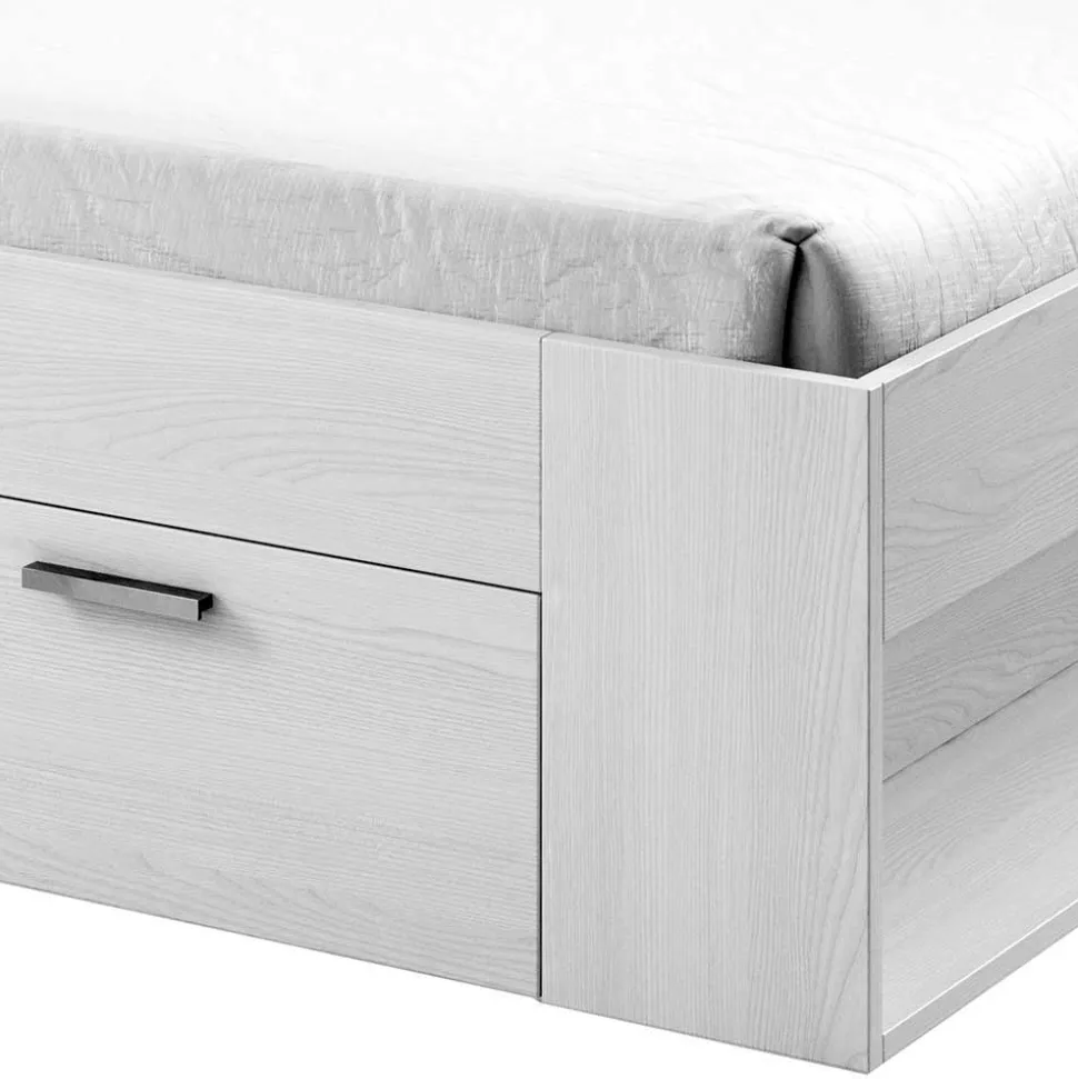 Schlafzimmermöbel in Weiß Esche Dekor - Pruducia (vierteilig)