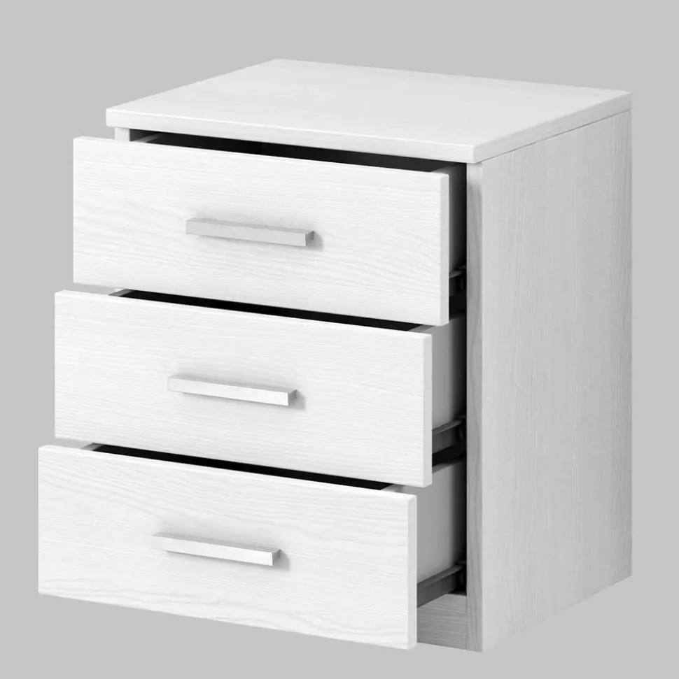 Schlafzimmermöbel in Weiß Esche Dekor - Pruducia (vierteilig)