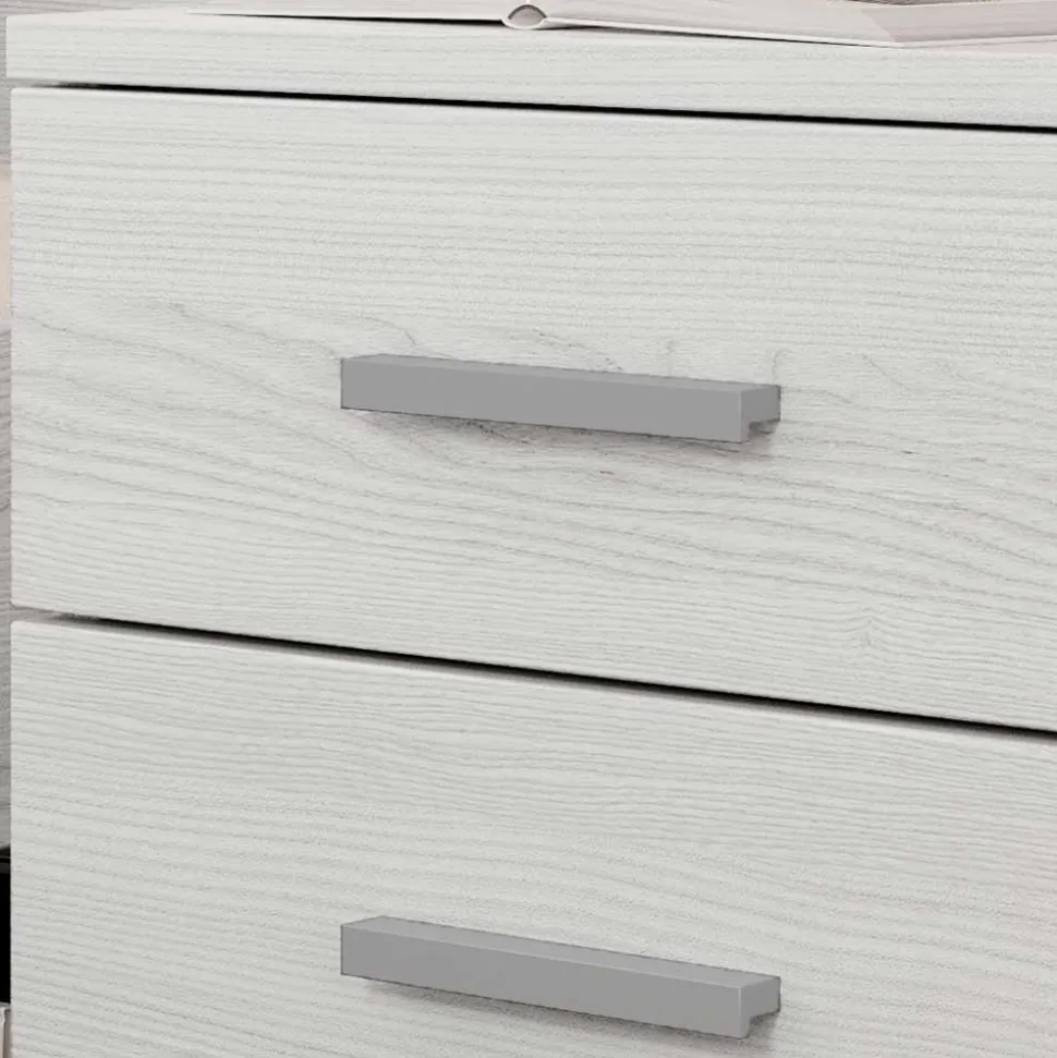 Schlafzimmermöbel in Weiß Esche Dekor - Pruducia (vierteilig)