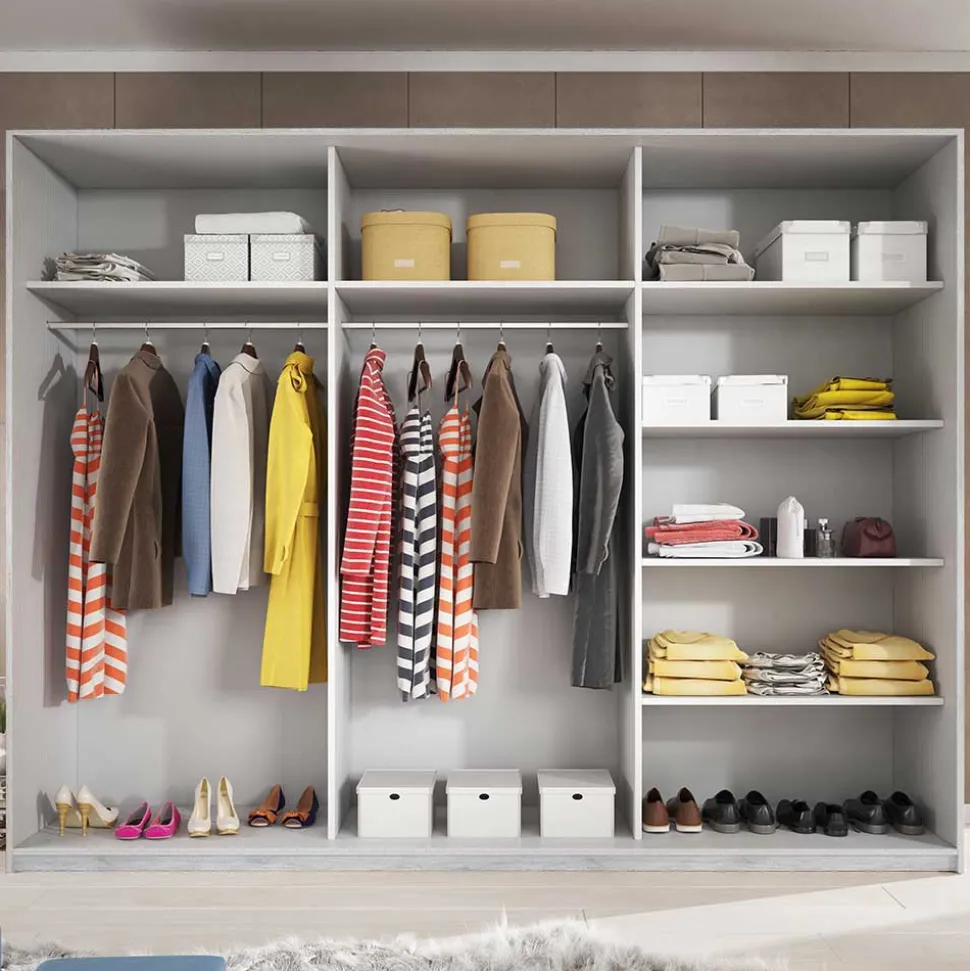 Schlafzimmermöbel in Weiß Esche Dekor - Pruducia (vierteilig)