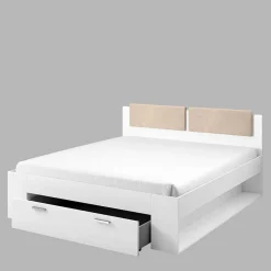 Schlafzimmermöbel in Weiß Esche Dekor - Pruducia (vierteilig)