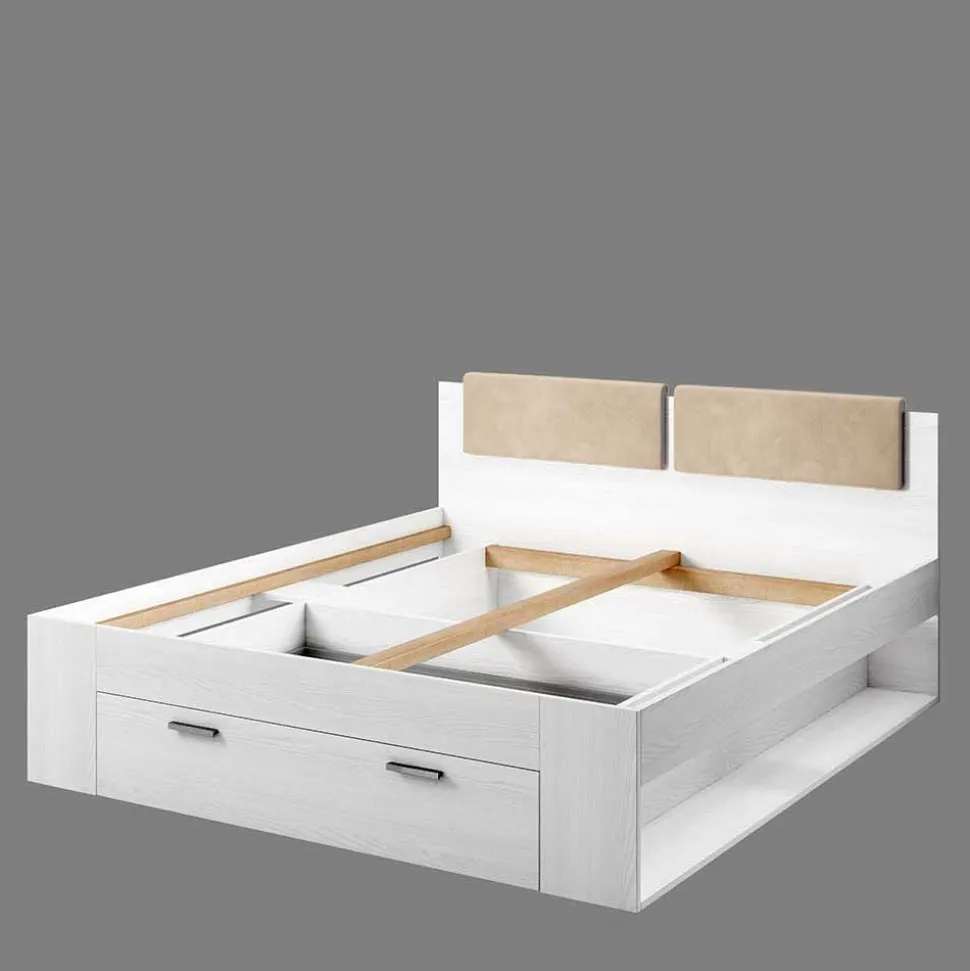 Schlafzimmermöbel in Weiß Esche Dekor - Pruducia (vierteilig)