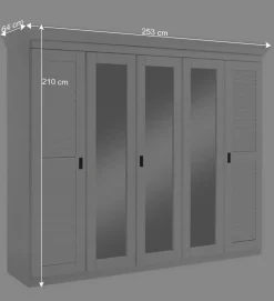 Schlafzimmermöbel Landhaus Set - Mira (vierteilig)