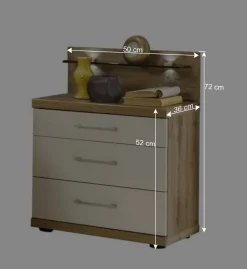 Schlafzimmermöbel Neriman mit Stauraumbett (vierteilig)