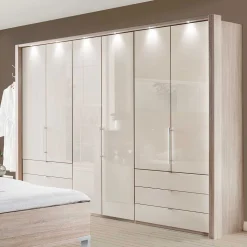 Schlafzimmermöbel Set mit LED Licht - Rativian (vierteilig)