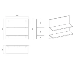 Schlafzimmer-Möbel-Set mit Bett 140x200 - Tramos (fünfteilig)
