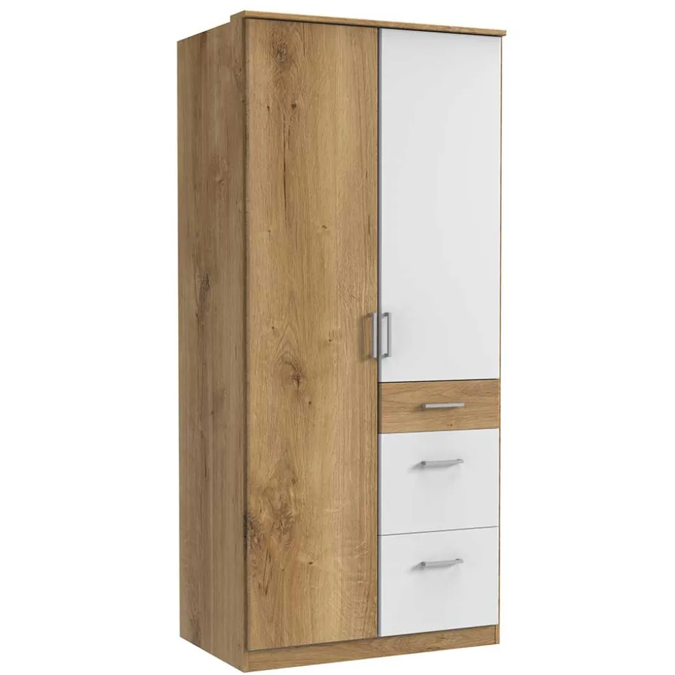 Schlafzimmerschrank im Holz Look Plankeneiche - Curacao