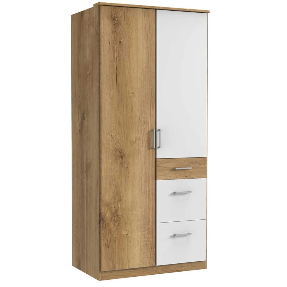 Schlafzimmerschrank im Holz Look Plankeneiche - Curacao