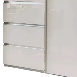 Schlafzimmerschrank in Champagner Glasfront 165 cm - Dustins