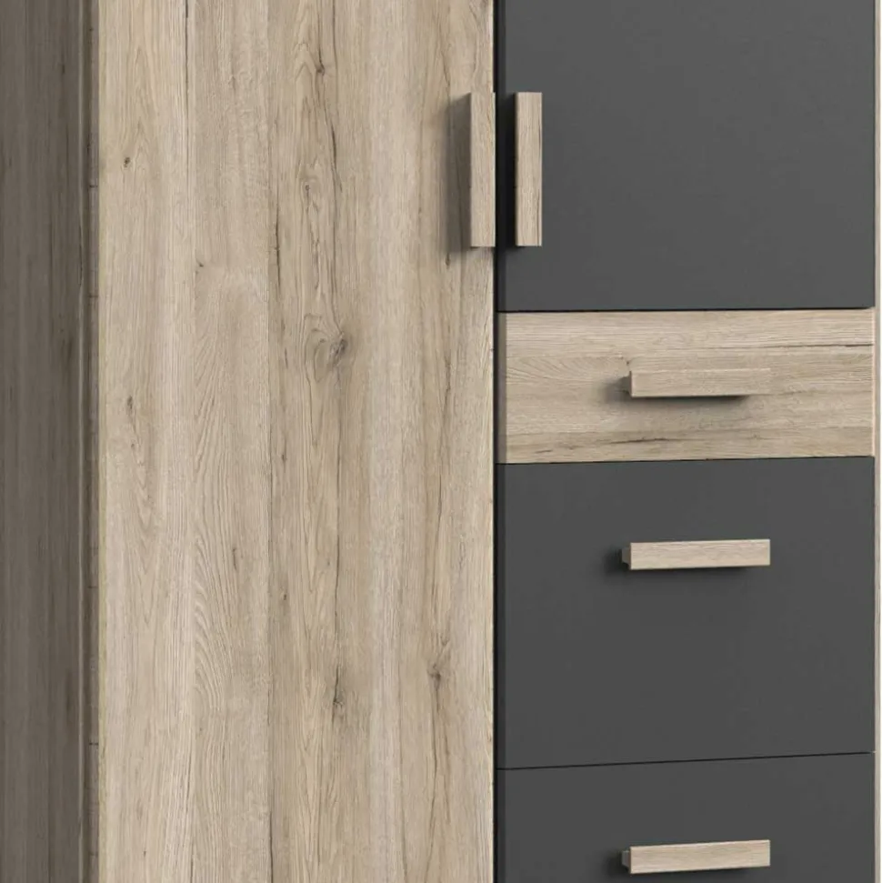 Schlafzimmerschrank in Dekor Eiche San Remo - Jilamenda