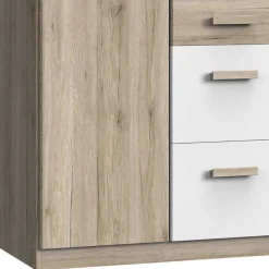 Schlafzimmerschrank in Eiche San Remo & Weiß - Folio