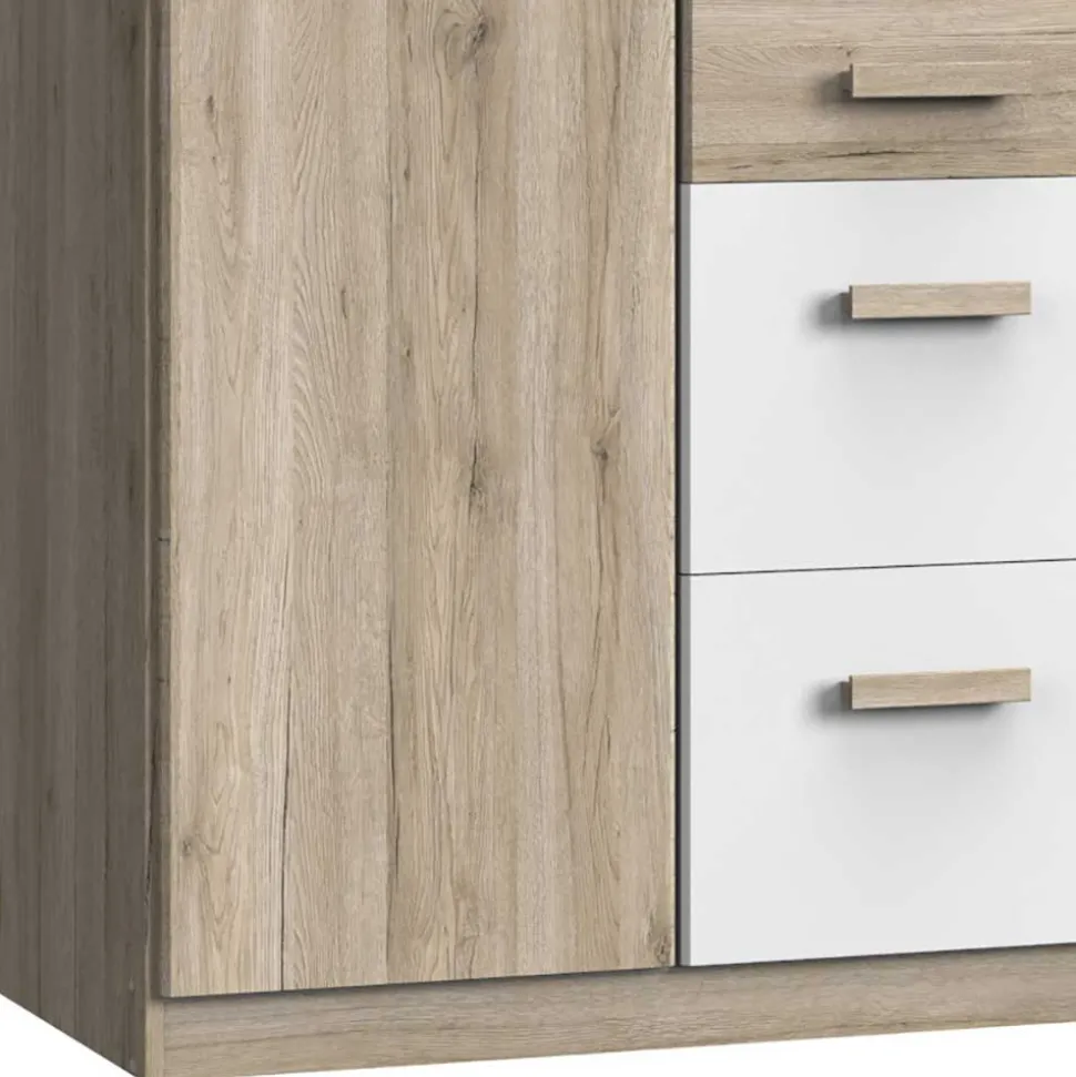 Schlafzimmerschrank in Eiche San Remo & Weiß - Folio