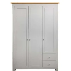 Schlafzimmerschrank in Grau & Eichefarben - Poliesti