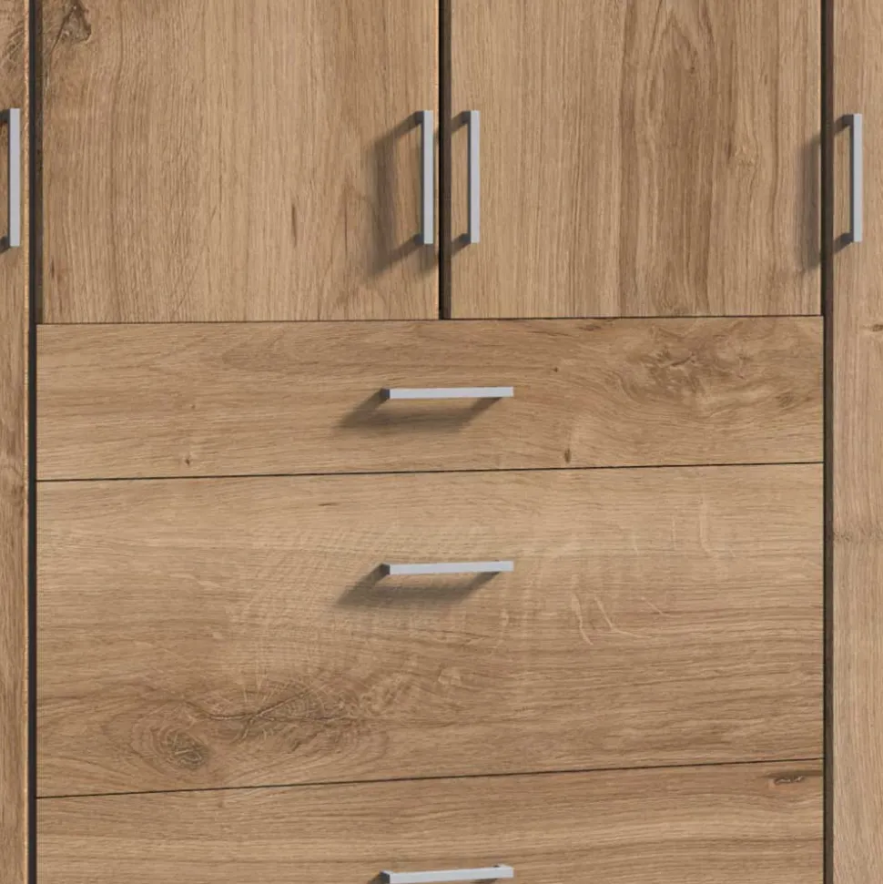 Schlafzimmerschrank in Holzoptik 179x199x58 cm - Osicria