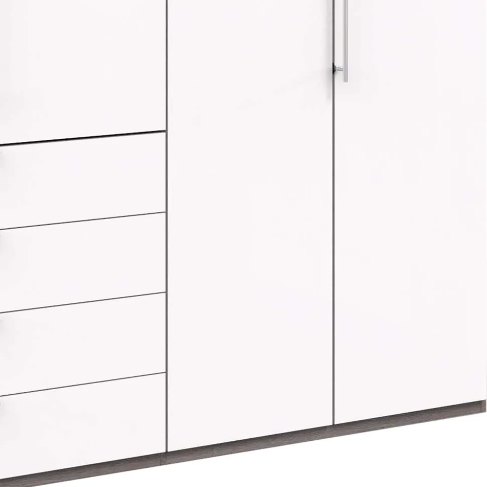 Schlafzimmerschrank in Weiß & Eiche dunkel - Tivierto