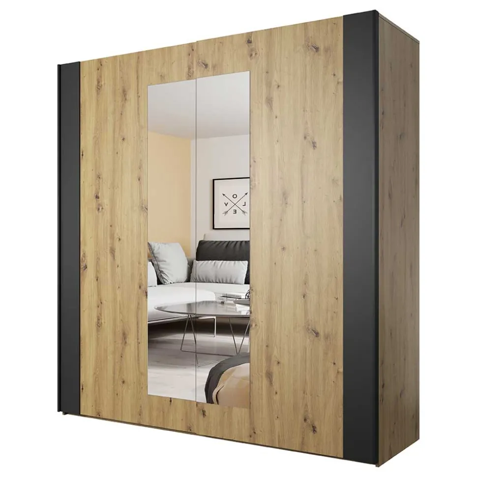 Schlafzimmerschrank in Wildeiche NB & Schwarz - Potsdam