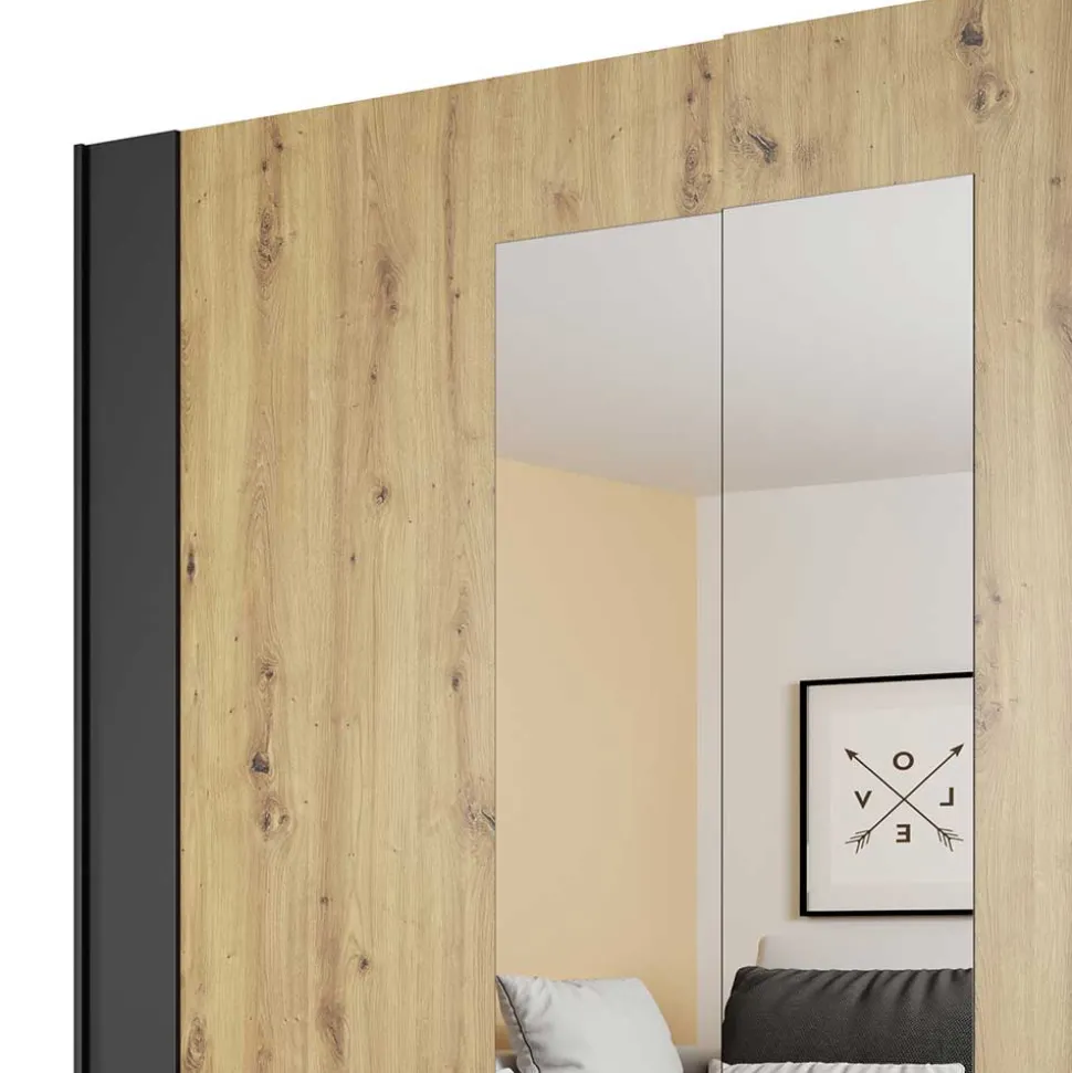 Schlafzimmerschrank in Wildeiche NB & Schwarz - Potsdam