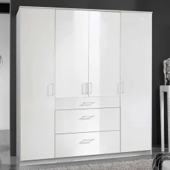 Schlafzimmerschrank mit Hochglanzfront in Weiß - Venture