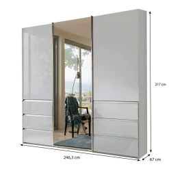 Schlafzimmerschrank mit Parsol Spiegeltür - Babaco