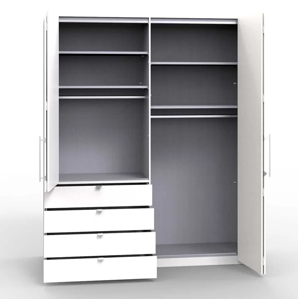Schlafzimmerschrank mit vier Schubladen Soft Close - Vaclyn