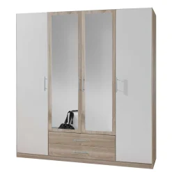 Schlafzimmerschrank mit vier Türen & zwei Schubladen - Nicla