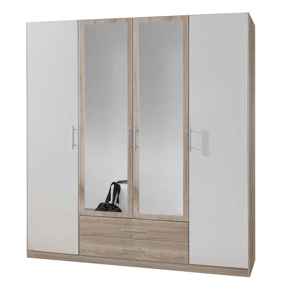 Schlafzimmerschrank mit vier Türen & zwei Schubladen - Nicla