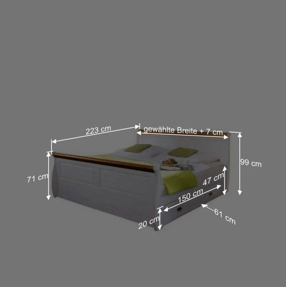 Schlafzimmerset Sicilianu im Landhausstil (vierteilig)