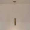 Schlanke Hängeleuchte aus Metall in Messing - Piratro