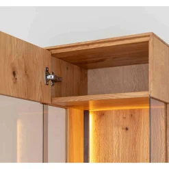 Schlanke Vitrine mit LED Beleuchtung - Cocondar