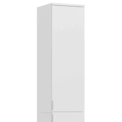 Schlanker Dielenschrank in Weiß Hochglanz - Ejulia