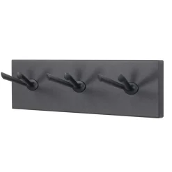 Schlichte Stahl Wandgarderobe mit 6 Kleiderhaken - Tarado