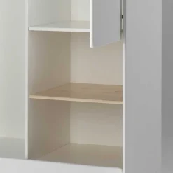 Schlichter Kinder Kleiderschrank in Weiß - Mauricia