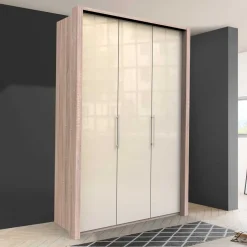 Schlichter Kleiderschrank 2-türig in Creme - Rativian