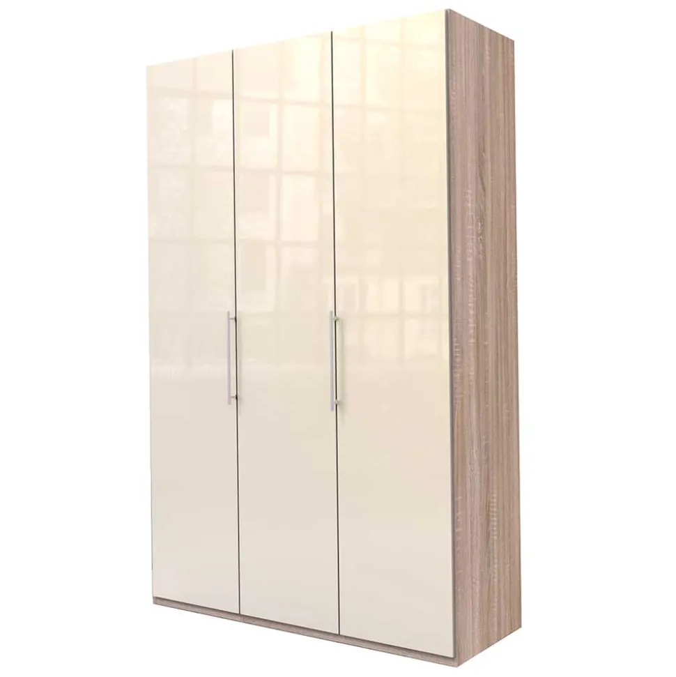 Schlichter Kleiderschrank 2-türig in Creme - Rativian